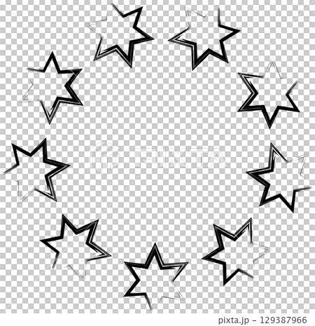 Hand drawn ink stars, icon, symbol, logo. Doodle sketchy brush style Hand drawn ink stars, icon, symbol, logo. Doodle sketchy brush style 129387966