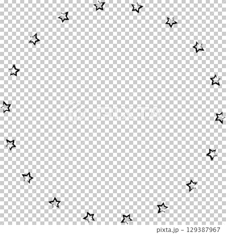 Hand drawn ink stars, icon, symbol, logo. Doodle sketchy brush style 129387967