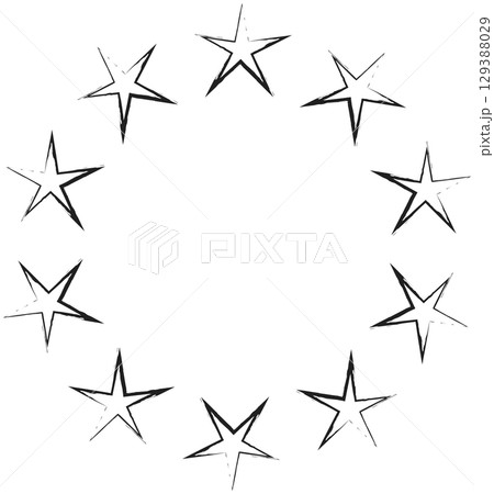 Hand drawn ink stars, icon, symbol, logo. Doodle sketchy brush style Hand drawn ink stars, icon, symbol, logo. Doodle sketchy brush style 129388029