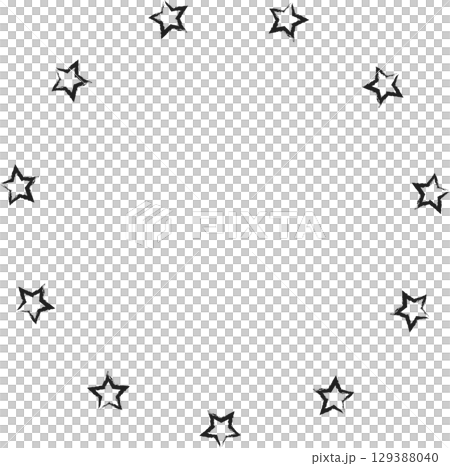 Hand drawn ink stars, icon, symbol, logo. Doodle sketchy brush style 129388040