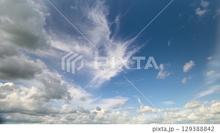 Experience the Beautiful Cloudy Sky adorned with Dynamic Weather Patterns that captivate 129388842