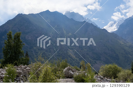 Mountain Landscape With Blue Sky Mountain Landscape With Blue Sky 129390129