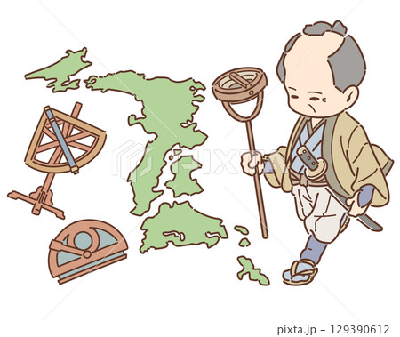 伊能忠敬と日本地図 129390612