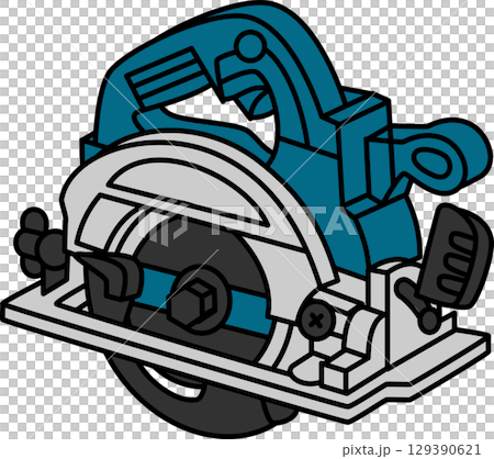 Power tool circular saw blue 129390621