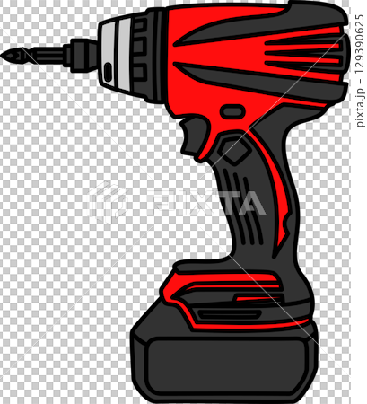 電動工具衝擊起子，黑色和紅色 129390625