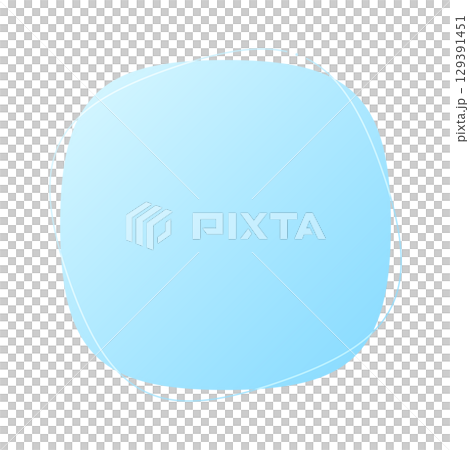 Simple and Abstract Light Blue Gradient Super Ellipse and Lines - Stylish Frame and Decoration Blob 129391451