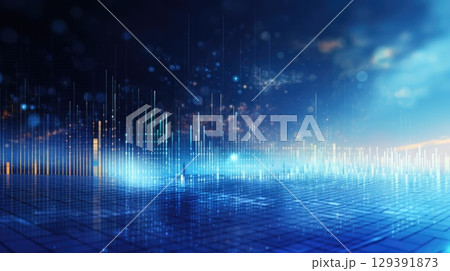 abstract tech futuristic digital background, ai 129391873