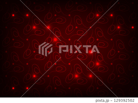Red random tech line swirl art background 129392502