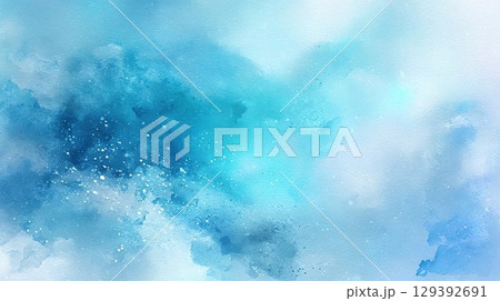 水彩タッチの深海のイラスト05 129392691