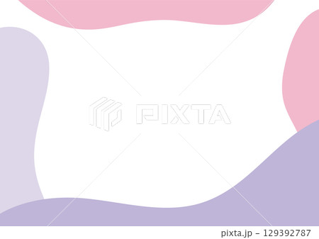 かわいい抽象的なゆるゆるフレーム Set of cute abstract かわいい抽象的なゆるゆるフレーム Set of cute abstract 129392787