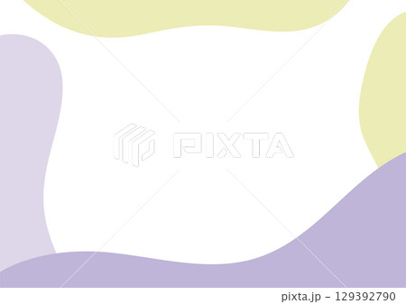 かわいい抽象的なゆるゆるフレーム　Set of cute abstract 129392790