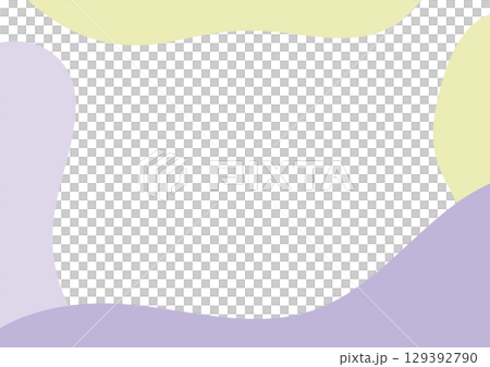 かわいい抽象的なゆるゆるフレーム　Set of cute abstract 129392790