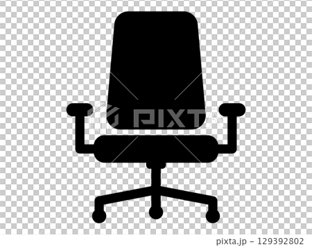 オフィスチェアのアイコン　モノトーン 129392802
