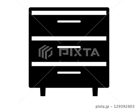 キャビネットのアイコン　モノトーン 129392803