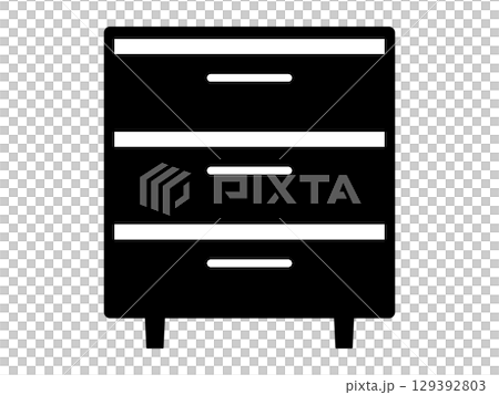 キャビネットのアイコン　モノトーン 129392803