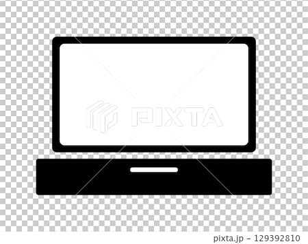 Monotone TV and TV board icons 129392810
