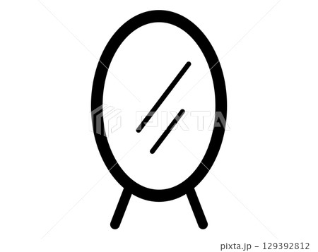 ミラーのアイコン　モノトーン 129392812