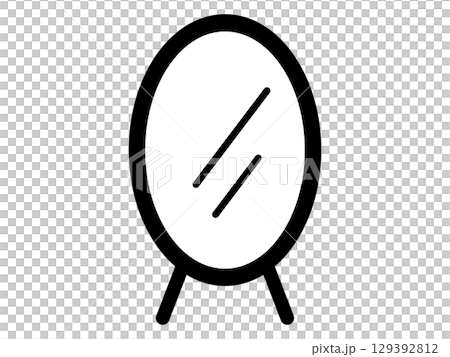 ミラーのアイコン　モノトーン 129392812