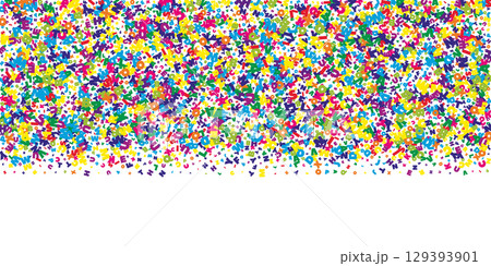 Flying latin letters. Colorful childish scattered charachters of English alphabet. Foreign languages study concept. Back to school banner . Flying latin letters. Colorful childish scattered charachters of English alphabet. Foreign languages study concept. Back to school banner . 129393901
