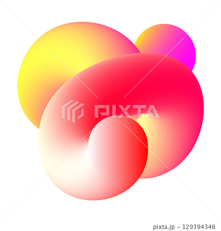 Abstract Gradient Blend Curves Shape 129394346