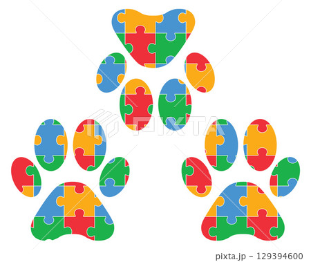 Autism Awareness Puzzle Paw Prints SVG Colorful Pet Pawprint Vector for tshirts and Crafts Autism Awareness Puzzle Paw Prints SVG Colorful Pet Pawprint Vector for tshirts and Crafts 129394600