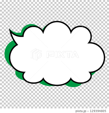 簡單的語音氣泡圖-蓬鬆 129394805