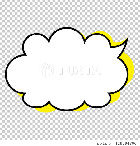 簡單的語音氣泡圖-蓬鬆 129394806
