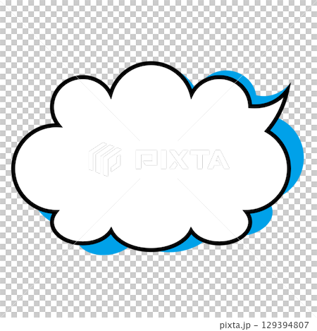 簡單的語音氣泡圖-蓬鬆 129394807
