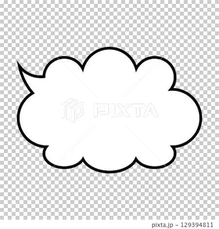 簡單的語音氣泡圖-蓬鬆 129394811