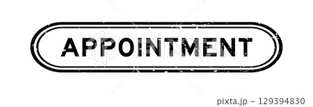 Grunge black appointment word rubber seal stamp on white background 129394830