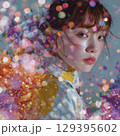 女性のポップ画像 129395602