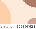 Autumn color style for pastel background with hand-drawn lines. 129395624