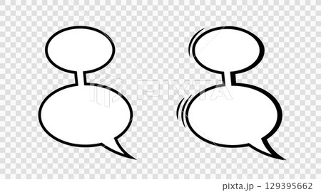 Retro comic book style speech bubbles on a transparent background. Retro comic book style speech bubbles on a transparent background. 129395662