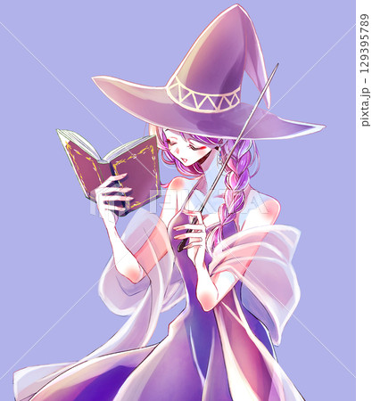 魔法使い　魔法書　ステッキ 129395789
