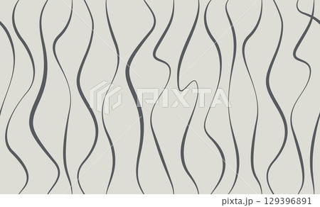 Seamless pattern with wavy lines. Repeating vector decorative texture. Wave ripple graphic background. Simple linear graphic. 129396891
