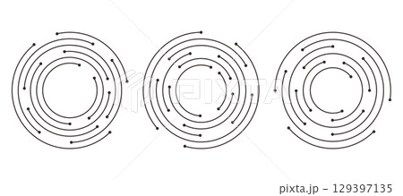 Circuit board circle line dots connection set. Motherboard electronic technology data, electrical board, cpu. Programming science, computer system elements 129397135
