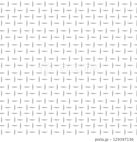 Diamond plate steel sheet metallic silver shiny surface background. Industrial-themed graphics. Texture aluminum or iron. 129397136