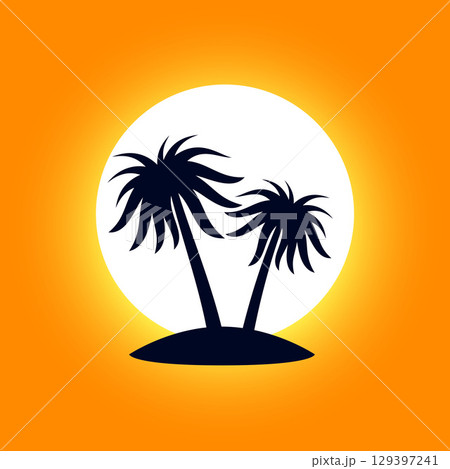 Tropical Palm Tree 129397241