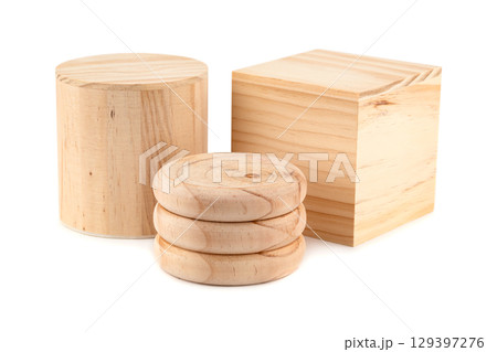 Wooden stands 129397276