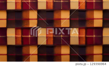 背景素材_秋色の市松模様 背景素材_秋色の市松模様 129398964