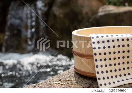温泉 露天風呂 温泉 露天風呂 129399604