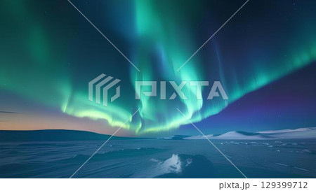 背景素材_オーロラ 背景素材_オーロラ 129399712