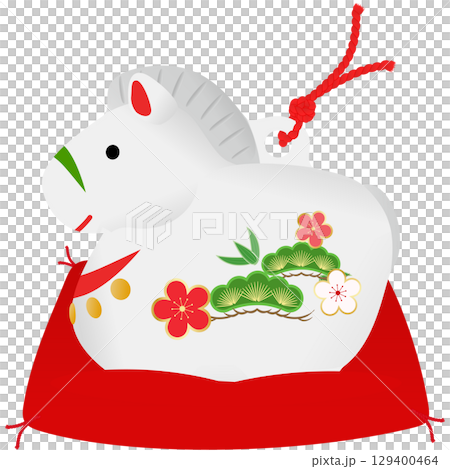 Horse Clay Bell Illustration 129400464