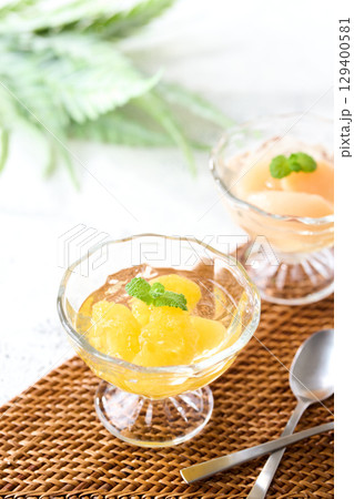 フルーツゼリー　夏みかんと白桃 129400581