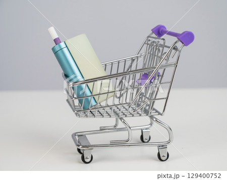 Electronic cigarette in a shopping cart. Tobacco heating system.  129400752