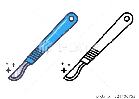 Scalpel icon for surgical operations. 129400753