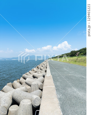 豊川浄化センター埋立地公園（護岸テトラ帯） 129401221