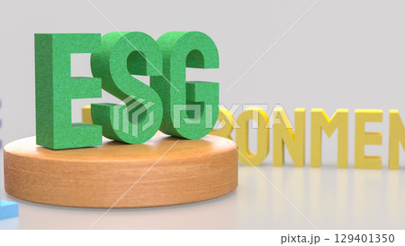 The ESG for ecology or  environment concept  3d Rendering. 129401350