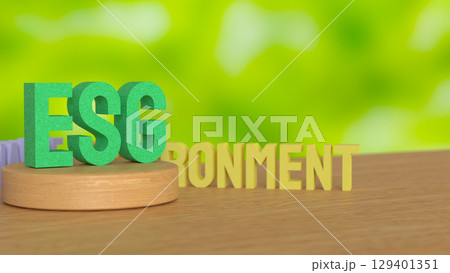 The ESG for ecology or  environment concept  3d Rendering. 129401351