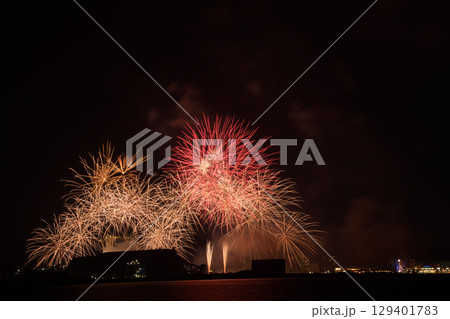 夏の夜空を彩る華麗な花火 <清水みなと祭り> 夏の夜空を彩る華麗な花火 <清水みなと祭り> 129401783